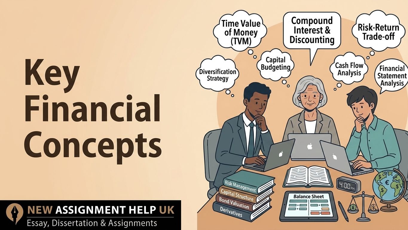 student studying finance concepts for assignments